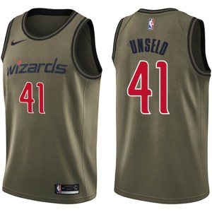 Washington Wizards Swingman Green Wes Unseld Salute to Service Jersey - Youth