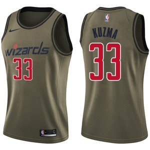 Washington Wizards Swingman Green Kyle Kuzma Salute to Service Jersey - Women's