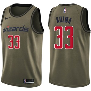 Washington Wizards Swingman Green Kyle Kuzma Salute to Service Jersey - Men's