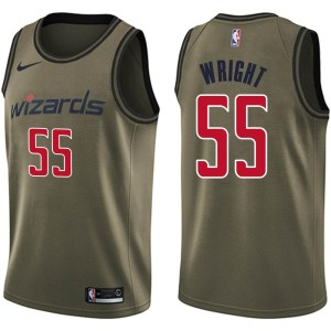 Washington Wizards Swingman Green Delon Wright Salute to Service Jersey - Men's