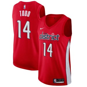 Washington Wizards Swingman Red Isaiah Todd 2018/19 Jersey - Earned Edition - Youth